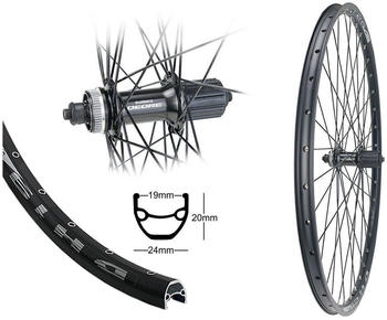 Bärwinkels 28 Zoll Hinterrad Disc Shimano schwarz CENTER LOCK 8,-9,-10 fach Laufrad 19-622