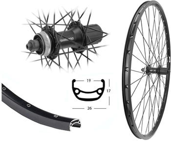 Aggro-X Hinterrad 28\" Shimano Disc Centerlock schwarz MTB 8/9/10 Fach 19-622 Hohlkammer