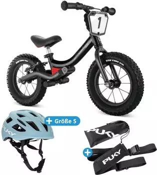 Puky LR Trail Pro Bundle mit Helm und Tragegurt midnight black