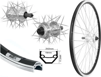 Aggro-X 26 Zoll Alu Hinterrad 19-559 Laufrad Felgenbremse 6-Loch Schraubkranz 8-,9-fach