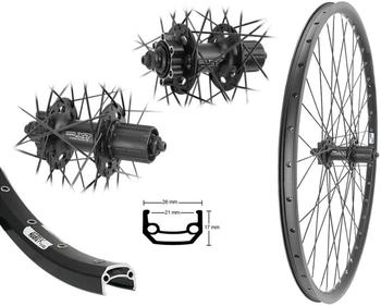 Aggro-X 28 Zoll Alu Hinterrad 21-622 Laufrad Hohlkammer MTB Shimano XT M756 Kassette Disk Scheibenbremse 6-Loch