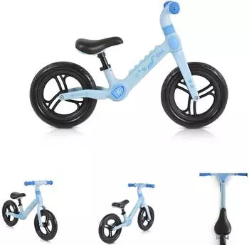 byox Dino Laufrad 12 Zoll, EVA-Reifen, blau