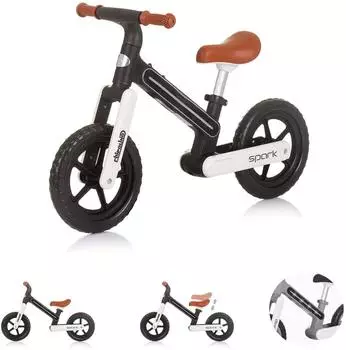 Chipolino Spark Laufrad 12 Zoll, Lichteffekte, h&ouml;henverstellbar, schwarz (DIKSK02401BW)