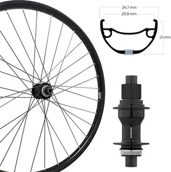 Roland Hinterrad 28 Ryde Rival30 Shimano TC500 schwarz