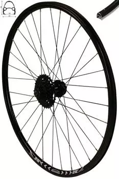 Redondo 28 Zoll Hinterrad Laufrad Felge Schwarz Disc + 8-fach Shimano Kassette
