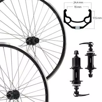 Roland Radsatz 26\" Disc Centerlock schwarz SE ZAC 19 Aluminium QC400 schwarz