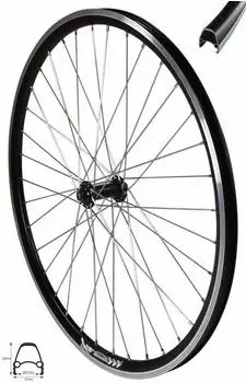Redondo 26 Zoll E Bike Vorderrad Laufrad 4D Felge Shimano HB T3000 Nabe Schwarz
