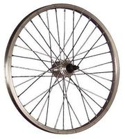 Laufrad 20 Zoll Hinterrad Fahrrad Aluminium Felge Schraubkranz Kinderrad Silber