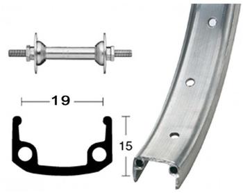Roland Vorderrad 18 silberKasten-Alu, Stahlnabe