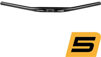 Humpert handlebar Moon 31.8, GW625, GL200, GH0, 23&deg; AL6061 T6, DB:1.7-2.5-1.7 black sand.
