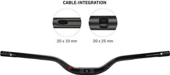 Humpert Riser Bar 50 i 35mm Lenker, 780mm Breite, 50mm Rise, 12° Backsweep, interne Kabelführung, Safety Level 6