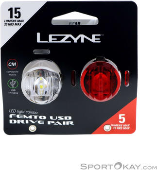Lezyne LED Femto USB Drive Light Set white
