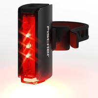 FISCHER FAHRRAD Fahrrad-R&uuml;cklicht PLUS TWIN STOP LED Schwarz