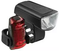 AXA DWN 30/Rear USB Akku Beleuchtungsset - StVZO Schwarz Modell 2025
