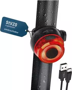 Ansmann Rear round LED Fahrradbeleuchtung schwarz (1600-0525)