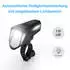 Fischer LED-Frontlicht 110 Lux mit Sensormodus und Leuchtweiteneinstellung schwarz (007790)