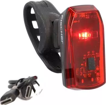 Fischer Basic Fahrrad R&uuml;cklicht USB-C StVZO