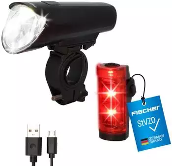 Fischer Fahrradbeleuchtung Set 45 LUX, small-box LED