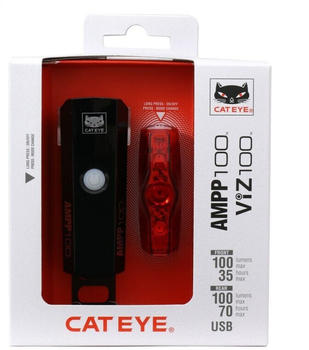 Cateye Ampp100+viz150 Bike Light Set
