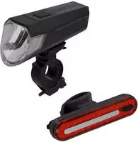 FISCHER Fahrrad beleuchtung "LED-Akku Bel.-Set Bremsbel. 80 Lux ", (Front- und FISCHER Fahrrad beleuchtung "LED-Akku Bel.-Set Bremsbel. 80 Lux ", (Front- und