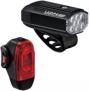 Lezyne Micro Drive 800+ / Ktv Drive+ Light (IN452100186) Set Silber 800 / 40 Lumens