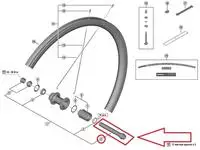 Shimano WH-RX/WH-T Hohlachsen, Silver, One Size
