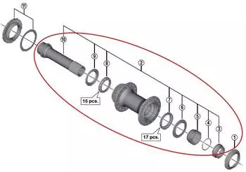 Shimano HB-M8010 Hohlachse Vorderradnabe (Y2A598010)