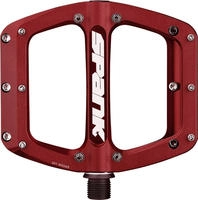 Spank SP-PED-0025, Spank Spoon Reboot Flat Pedale-Dunkel-Rot-S, Kostenlose