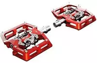 Tatze CONTACT DH Pedal 88x97 mm Rot - Downhill Klick- und Plattformpedal mit