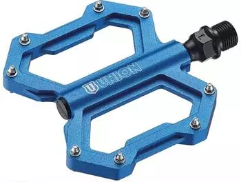 Union SP-1210 Plattformpedale 9/16" Aluminium blau mit Pins