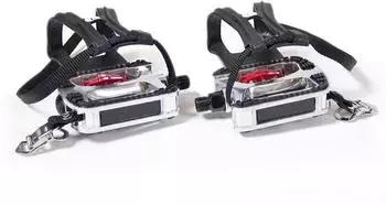 virtufit SPD-Pedale mit Fu&szlig;k&auml;fig, silber, Unisex (VF-Duo)