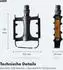 Aaron City Fahrradpedale mit Gummi-Grip und Reflektoren, Aluminium (AA-1041-01)