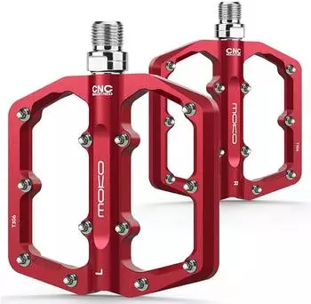 MoKo MTB Alu Flachpedale rot 9/16" 24 Stahlstifte