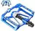 West Biking CNC Aluminium Fahrradpedale rutschfest 9/16 Zoll MTB/E-Bike, silber-blau