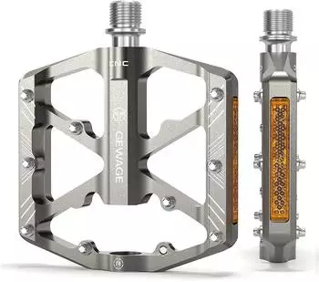 LuxusKollektion Fahrradpedale CNC-Aluminium, 9/16 Zoll, silber