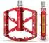Gerster Plattformpedale CNC-Aluminium, 9/16 Zoll, rot, mit Reflektoren