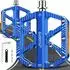 LuxusKollektion Plattformpedale MTB CNC Aluminium, 3 Lager, blau