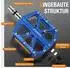 LuxusKollektion Plattformpedale MTB CNC Aluminium, 3 Lager, blau