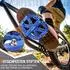 LuxusKollektion Plattformpedale MTB CNC Aluminium, 3 Lager, blau