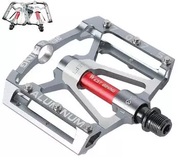 West Biking Plattformpedale CNC-Aluminium 9/16 Zoll, rutschfest, 3 Dichtlager