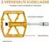 LuxusKollektion Fahrradpedale CNC-Aluminium, rutschfest, 9/16 Zoll, gold