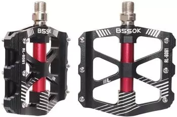 Gerster MTB Plattformpedale 9/16 Zoll, CNC-Aluminium, 3 abgedichtete Lager, schwarz