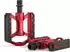 Gerster Plattformpedale Aluminium rot, Chromoly-Achse, 3 gedichtete Lager