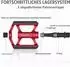 Gerster Plattformpedale Aluminium rot, Chromoly-Achse, 3 gedichtete Lager