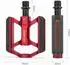 Gerster Plattformpedale Aluminium rot, Chromoly-Achse, 3 gedichtete Lager