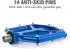 Gerster MTB Plattformpedale CNC-Aluminium, ultraflach, 14 Anti-Rutsch-Pins, blau (9/16″)
