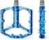 Gerster Fahrradpedale Rennrad/MTB CNC-gefräst 9/16 Zoll, blau Tarnmuster