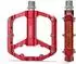 LuxusKollektion Fahrradpedale mit Reflektoren 9/16 Zoll, CNC-Aluminium, rot, rutschfest