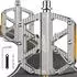 Gerster MTB-Pedale CNC-Aluminium, 3 gedichtete Lager, rutschfest, silber