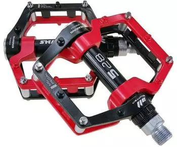 Gerster MTB Plattformpedale Aluminium, rot, 9/16" Sealed Bearing